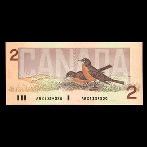 Canada, Bank of Canada, 2 dollars : 1986