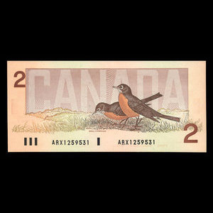 Canada, Bank of Canada, 2 dollars : 1986