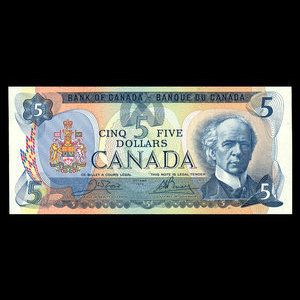 Canada, Bank of Canada, 5 dollars : 1979