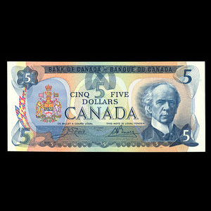 Canada, Bank of Canada, 5 dollars : 1979