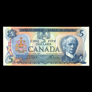 Canada, Bank of Canada, 5 dollars : 1979