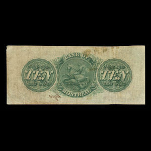 Canada, Bank of Montreal, 10 dollars : January 3, 1859