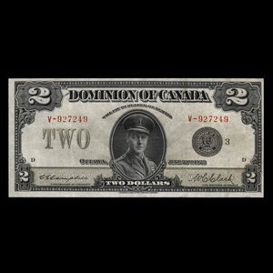 Canada, Dominion of Canada, 2 dollars : June 23, 1923