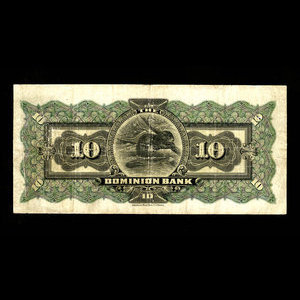 Canada, Dominion Bank, 10 dollars : January 3, 1910