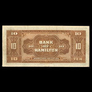 Canada, Bank of Hamilton, 10 dollars : June 1, 1914