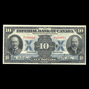 Canada, Imperial Bank of Canada, 10 dollars : November 1, 1923