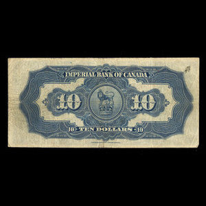 Canada, Imperial Bank of Canada, 10 dollars : November 1, 1933