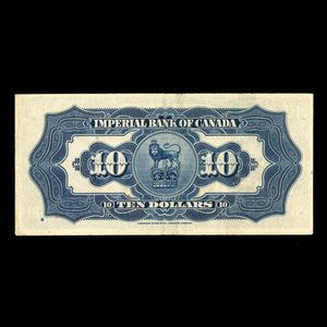 Canada, Imperial Bank of Canada, 10 dollars : January 3, 1939