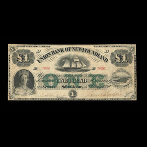 Canada, Union Bank of Newfoundland, 1 pound : May 1, 1880