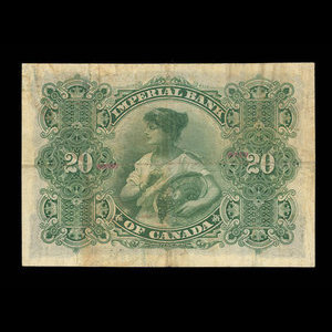 Canada, Imperial Bank of Canada, 20 dollars : October 1, 1902