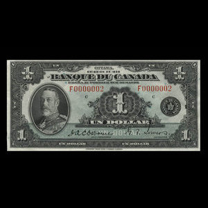 Canada, Bank of Canada, 1 dollar : 1935