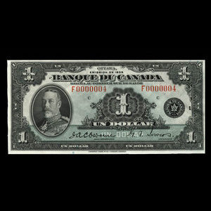 Canada, Bank of Canada, 1 dollar : 1935