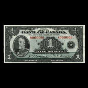 Canada, Bank of Canada, 1 dollar : 1935