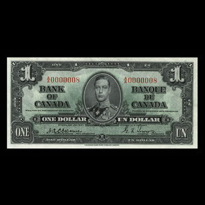 Canada, Bank of Canada, 1 dollar : January 2, 1937