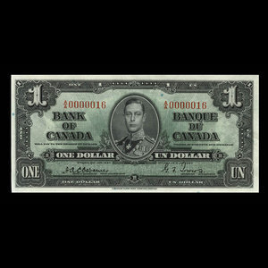 Canada, Bank of Canada, 1 dollar : January 2, 1937