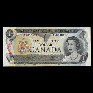 Canada, Bank of Canada, 1 dollar : 1973