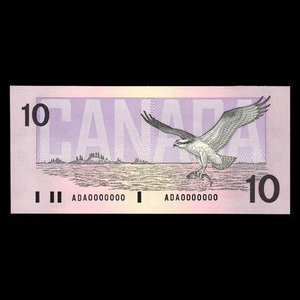 Canada, Bank of Canada, 10 dollars : 1989