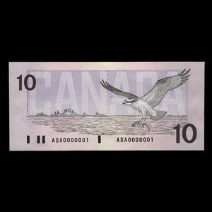 Canada, Bank of Canada, 10 dollars : 1989