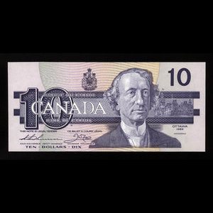 Canada, Bank of Canada, 10 dollars : 1989