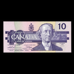 Canada, Bank of Canada, 10 dollars : 1989