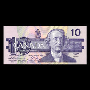 Canada, Bank of Canada, 10 dollars : 1989