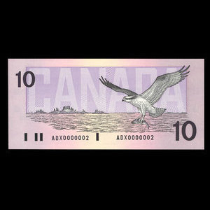 Canada, Bank of Canada, 10 dollars : 1989