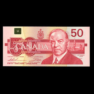 Canada, Bank of Canada, 50 dollars : 1988