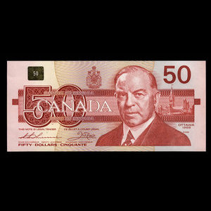 Canada, Bank of Canada, 50 dollars : 1988