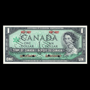 Canada, Bank of Canada, 1 dollar : 1967