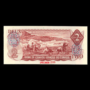 Canada, Bank of Canada, 2 dollars : 1974