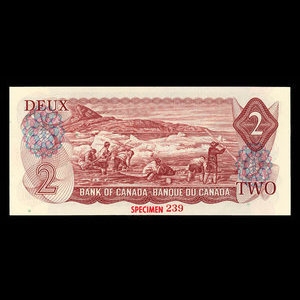 Canada, Bank of Canada, 2 dollars : 1974