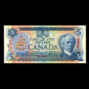 Canada, Bank of Canada, 5 dollars : 1979