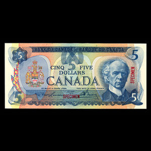 Canada, Bank of Canada, 5 dollars : 1979