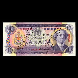 Canada, Bank of Canada, 10 dollars : 1971