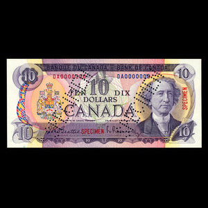 Canada, Bank of Canada, 10 dollars : 1971