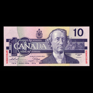 Canada, Bank of Canada, 10 dollars : 1989