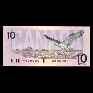 Canada, Bank of Canada, 10 dollars : 1989