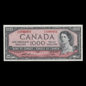 Canada, Bank of Canada, 1,000 dollars : 1954