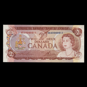 Canada, Bank of Canada, 2 dollars : 1974