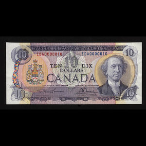 Canada, Bank of Canada, 10 dollars : 1971