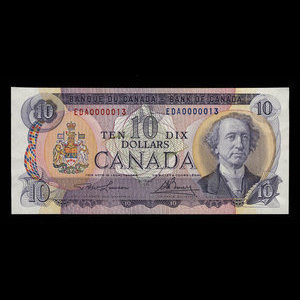 Canada, Bank of Canada, 10 dollars : 1971