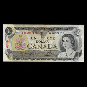 Canada, Bank of Canada, 1 dollar : 1973