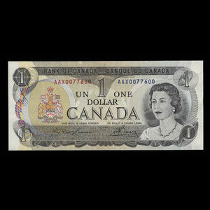 Canada, Bank of Canada, 1 dollar : 1973