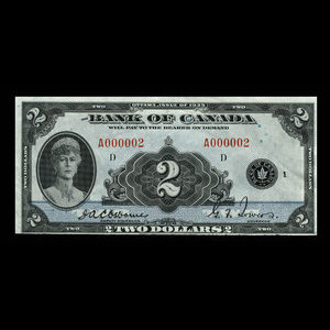 Canada, Bank of Canada, 2 dollars : 1935