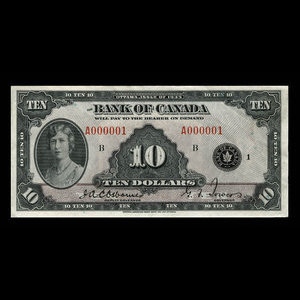 Canada, Bank of Canada, 10 dollars : 1935