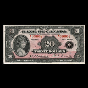 Canada, Bank of Canada, 20 dollars : 1935