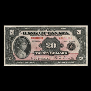 Canada, Bank of Canada, 20 dollars : 1935