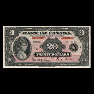 Canada, Bank of Canada, 20 dollars : 1935