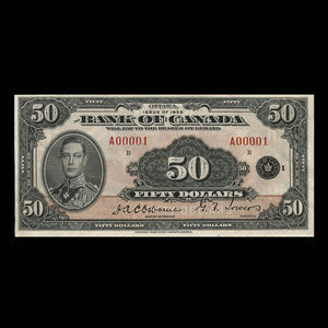 Canada, Bank of Canada, 50 dollars : 1935