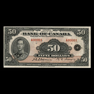 Canada, Bank of Canada, 50 dollars : 1935